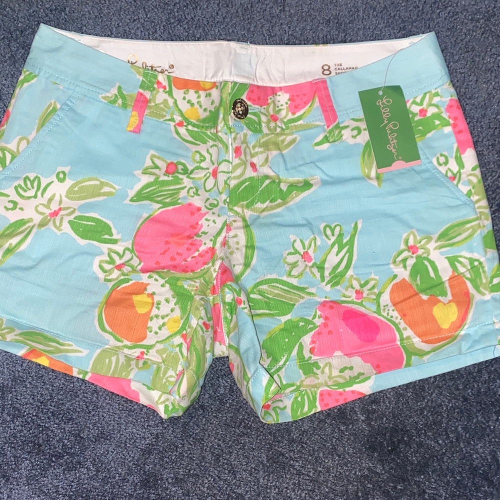 Lilly Pulitzer Callahan Shorts in Pink Lemonade NWT size 8